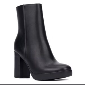 New York & Company Women's Sleek Black Ankle Booties